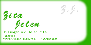 zita jelen business card